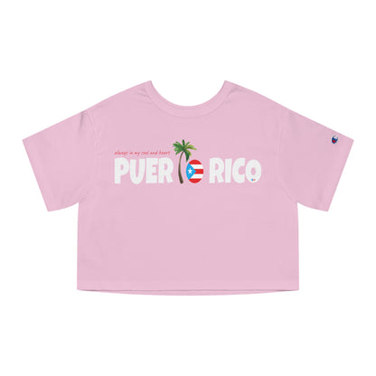 ALWAYS IN MY SOUL Puerto Rico Flowy Cropped Tee