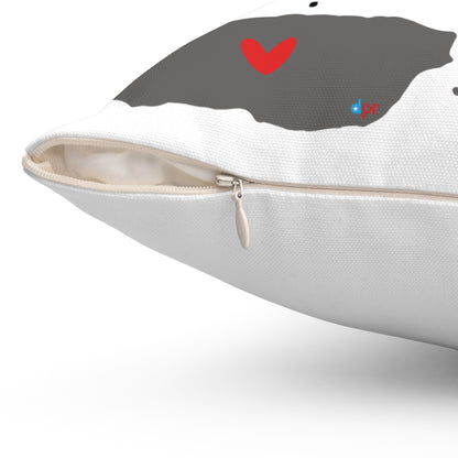 Familia is Always Close to the Heart New York Spun Polyester Square Pillow