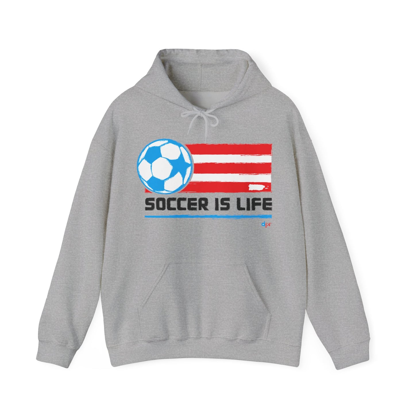 Soccer is life Puerto Rican Flag Unisex Heavy Blend™ Boricua-Style Hoodies