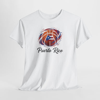 Puerto Rico Basketball Flag | Unisex Heavy Cotton T-Shirt
