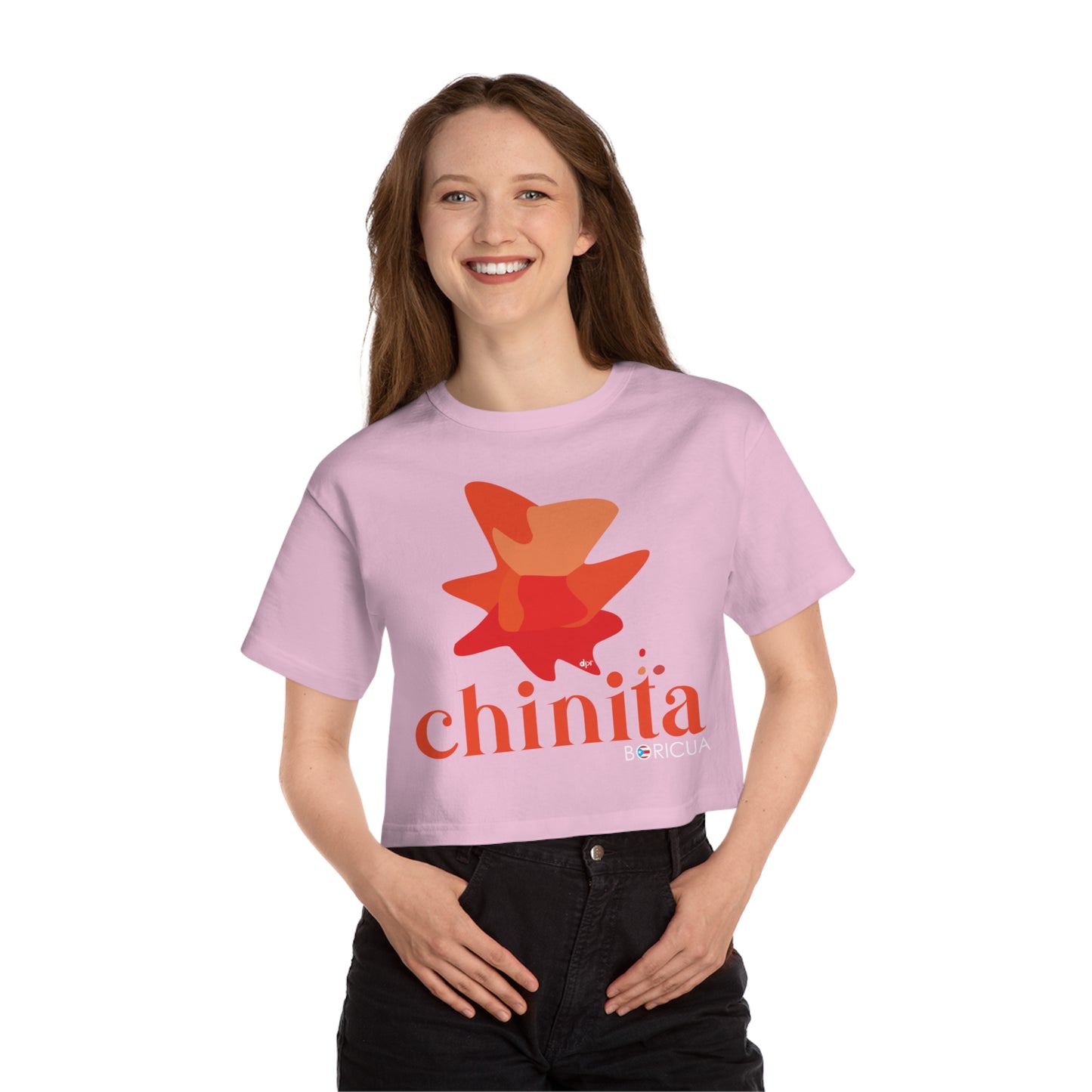 Chinita Boricua Flowy Cropped Tee