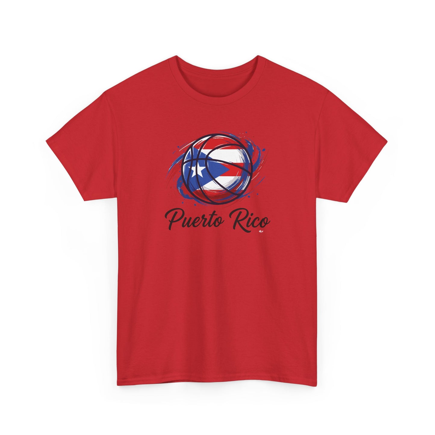 Puerto Rico Basketball Flag 2 | Unisex Heavy Cotton T-Shirt