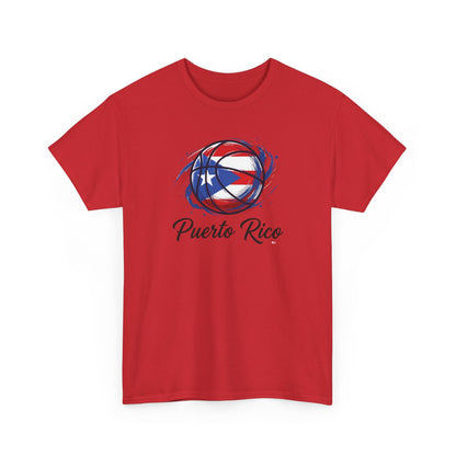 Puerto Rico Basketball Flag 2 | Unisex Heavy Cotton T-Shirt