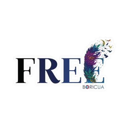 Free BLUE Waterproof Kiss-Cut Vinyl Decals