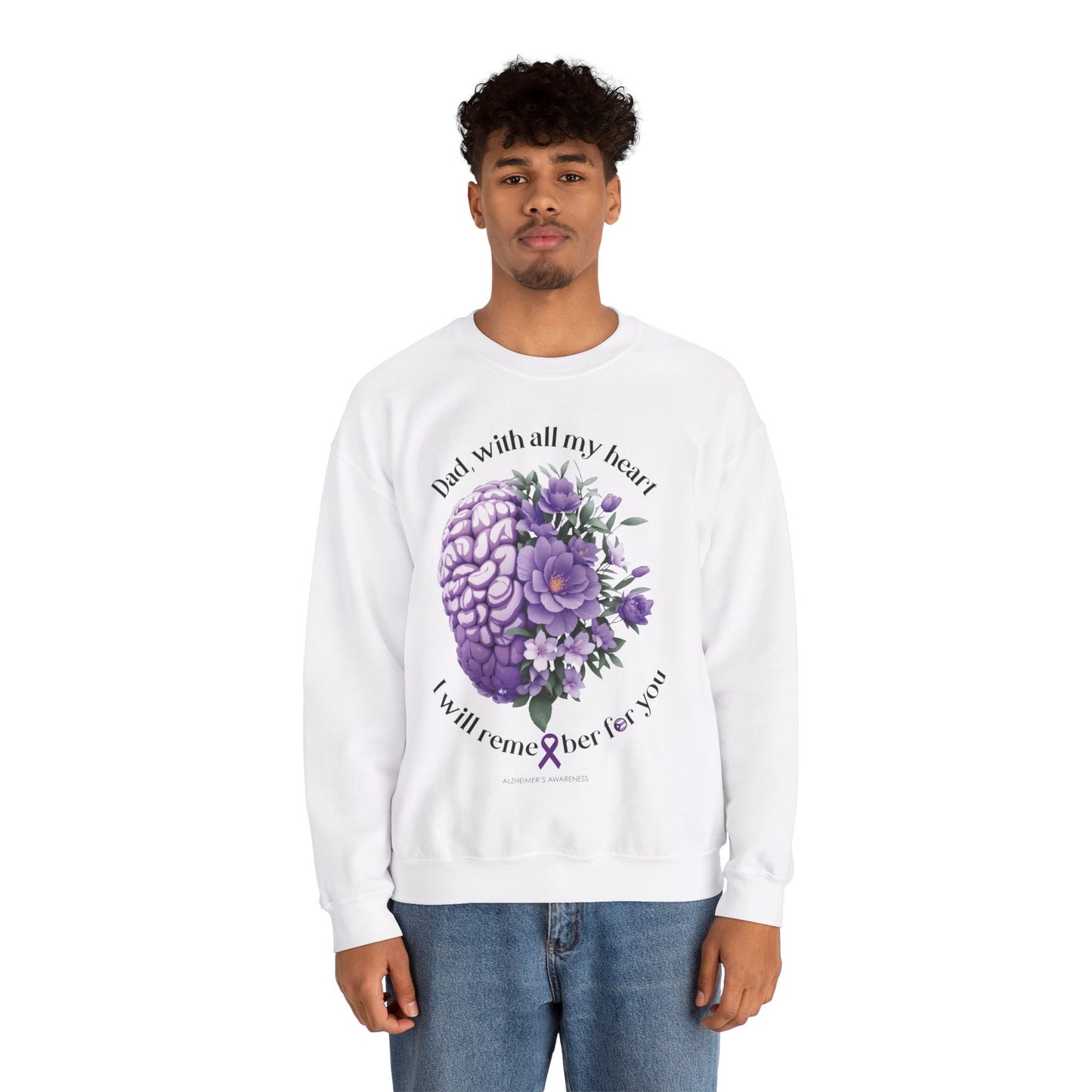 DAD I Will Remember for You Heavy Blend™ Crewneck Sweaters