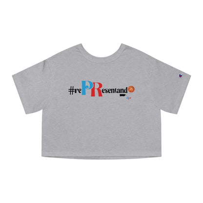 Puerto Rico Basketball Cropped Tee | RePResentando™ Women's Flowy Crop Top | Boricua Basketball Shirt