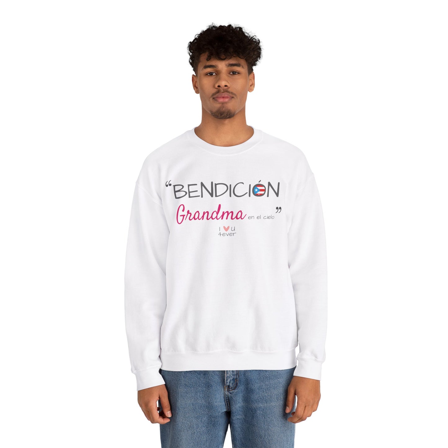 Bendición Grandma Boricua Unisex Heavy Blend™ Crewneck Sweaters