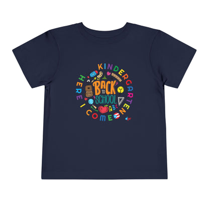 Kindergarten Here I Comer Boricua Toddler Short Sleeve Tee