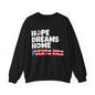 HOPE DREAMS HOME BANDERA Puerto Rico Heavy Blend™ Crewneck Sweaters