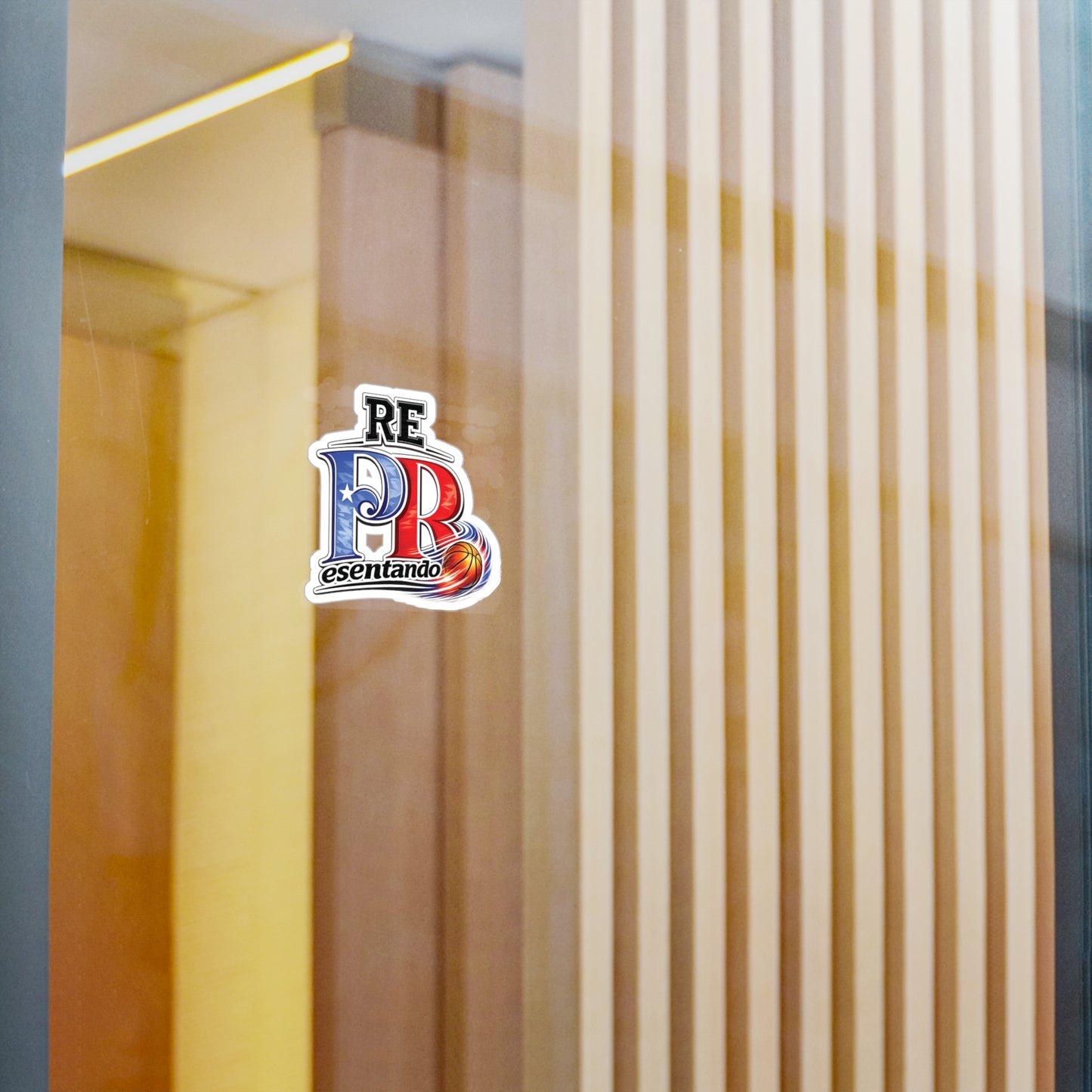 Puerto Rico Fire Basketball REPresentando Waterproof Kiss-Cut Vinyl Decal