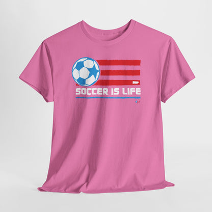 Proud Dad Soccer Boricua Unisex Heavy Cotton Tee