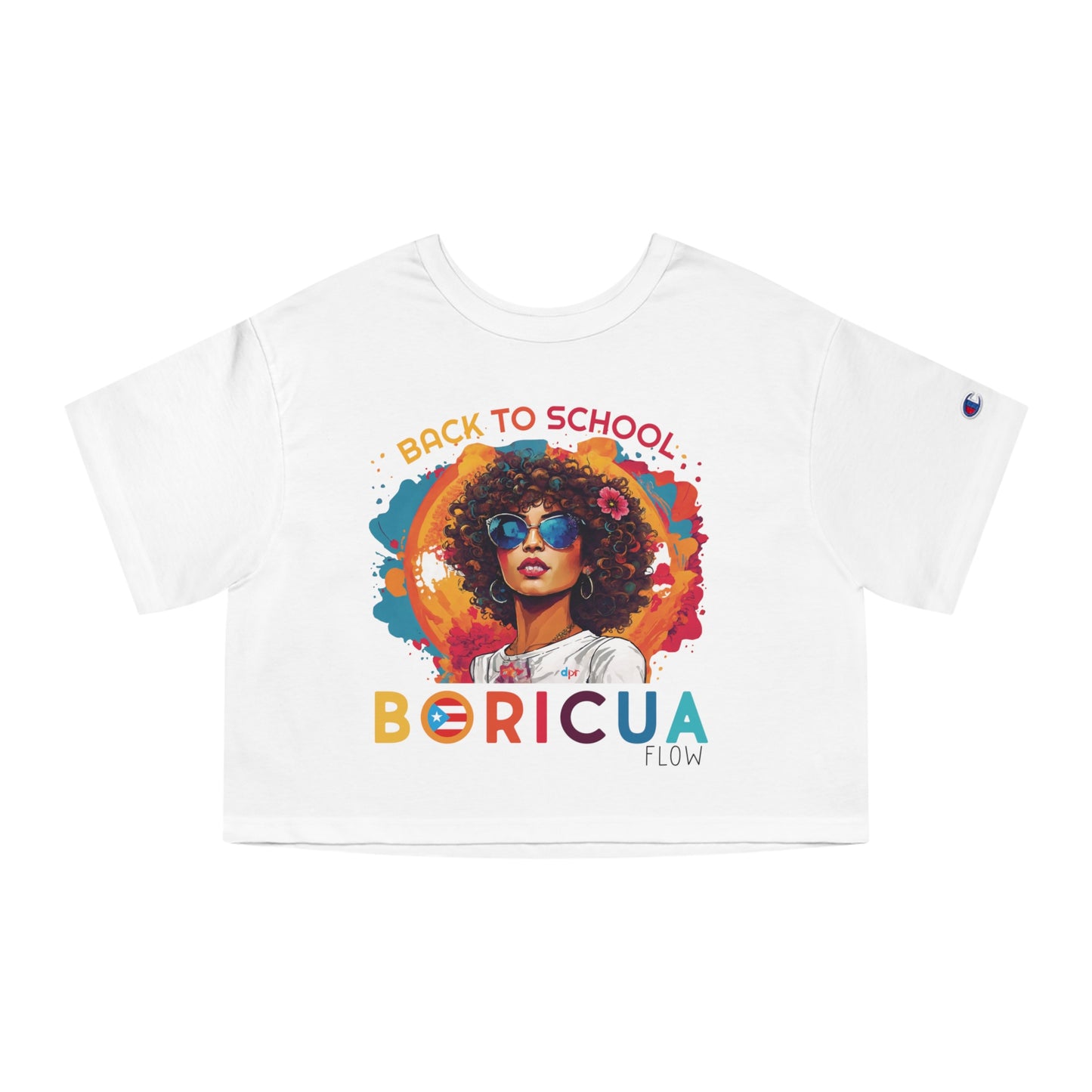 Back To School Boricua Girl Flow T Shirt Flowy Cropped Tee
