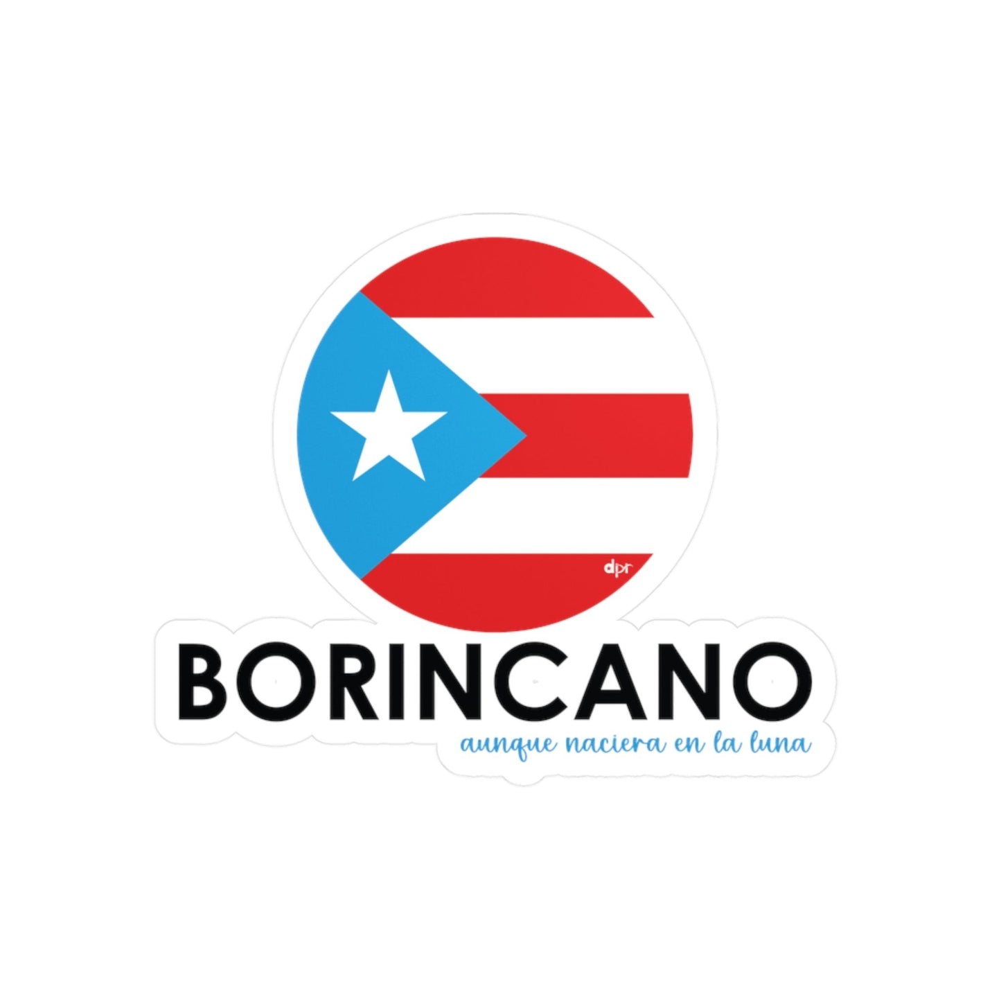 BORINCANO BANDERA Waterproof Kiss-Cut Vinyl Decals