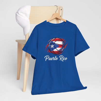Puerto Rico Basketball Flag 2 | Unisex Heavy Cotton T-Shirt
