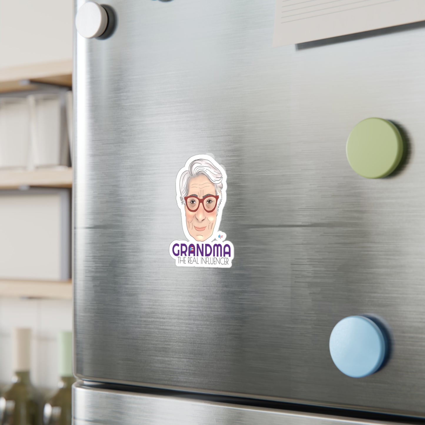 Grandma The Real Influencer Kiss-Cut Vinyl Decals