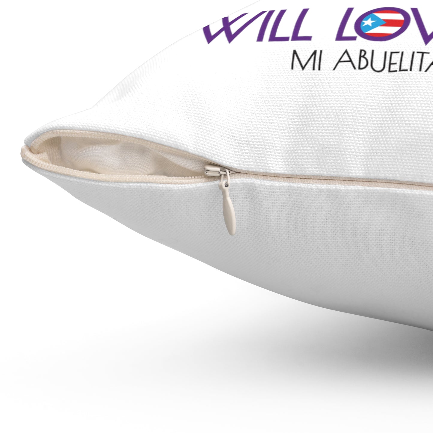 I Will Love You Forever Abuelita Boricua Spun Polyester Square Pillow