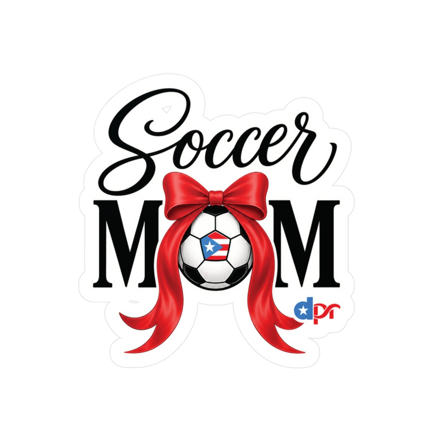 Soccer Mom Boricua Waterproof Kiss-Cut Vinyl Decals