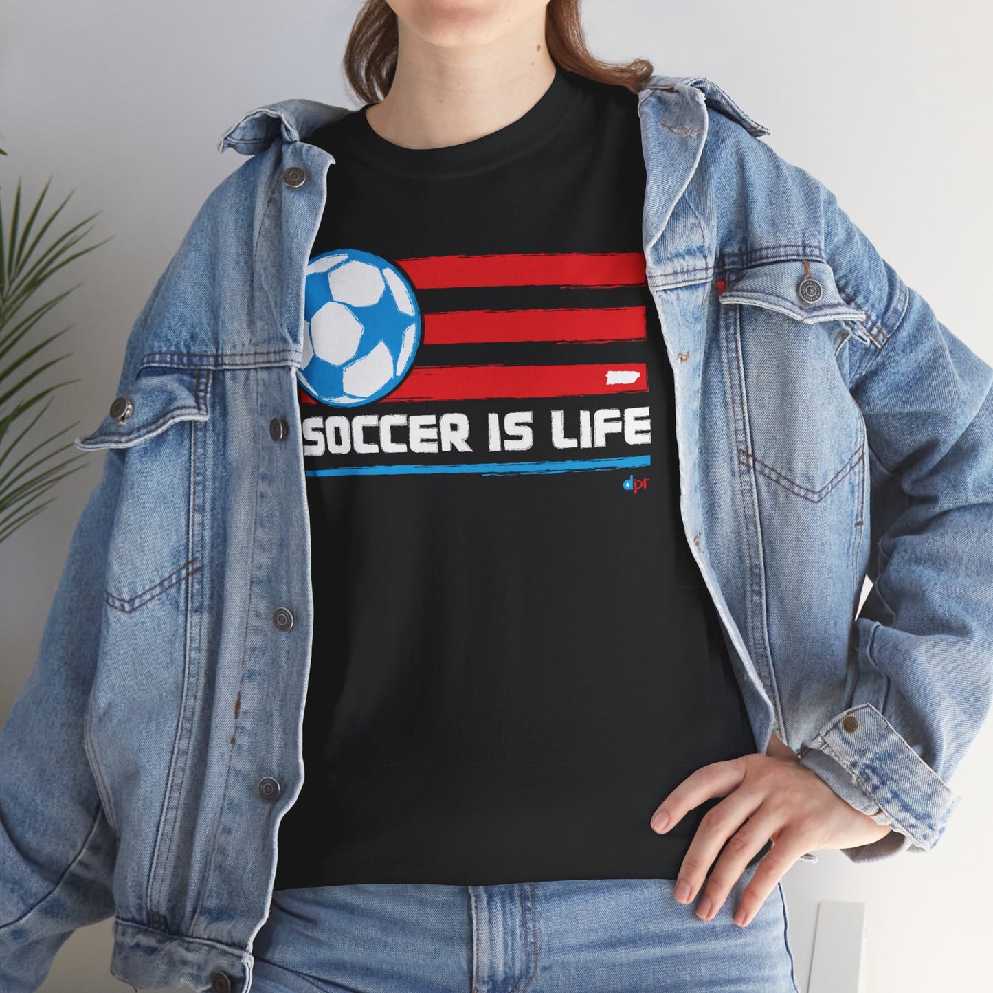 Soccer is Life Colors Unisex Heavy Cotton Tee