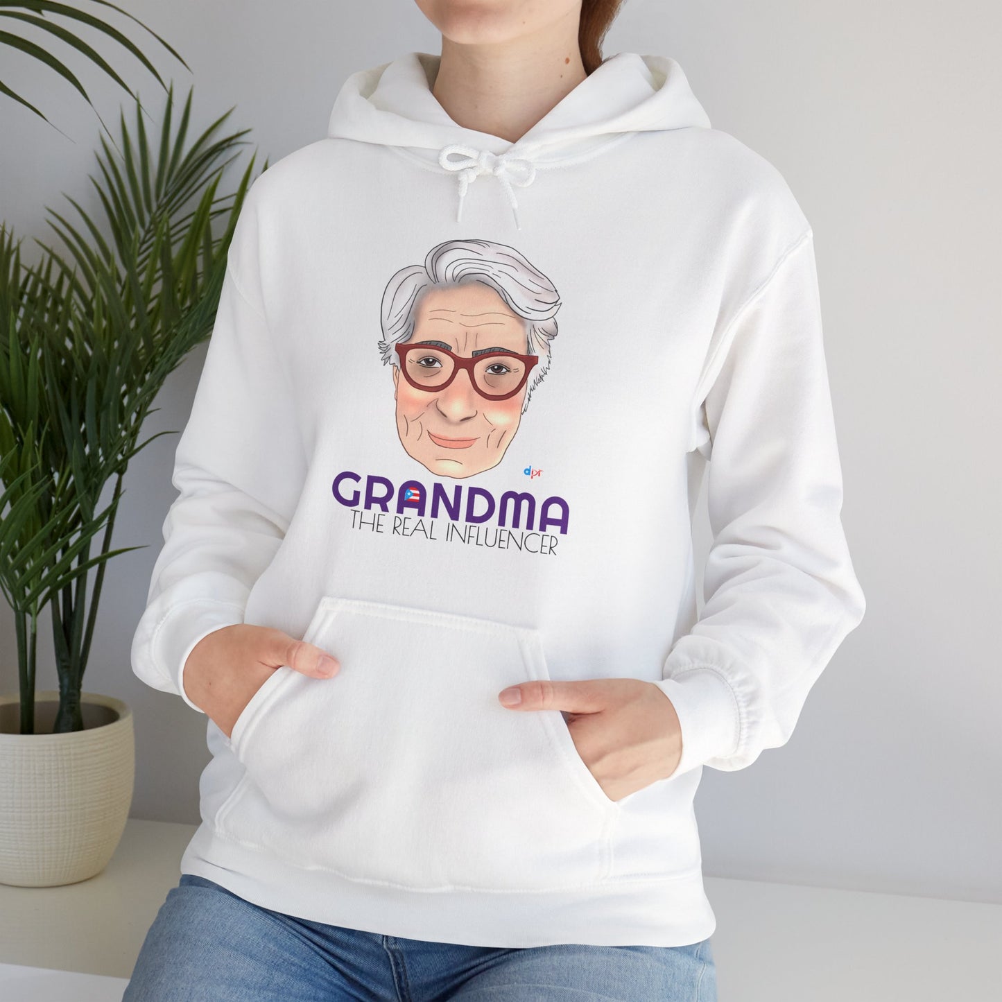 Grandma The Real Influencer Unisex Heavy Blend™ Boricua-Style Hoodies