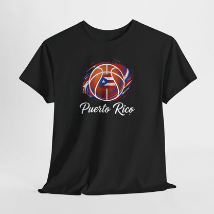 Puerto Rico Basketball Flag | Unisex Heavy Cotton T-Shirt