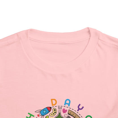 Daycare Here I Come - Back to School Boricua Toddler Short Sleeve Tee