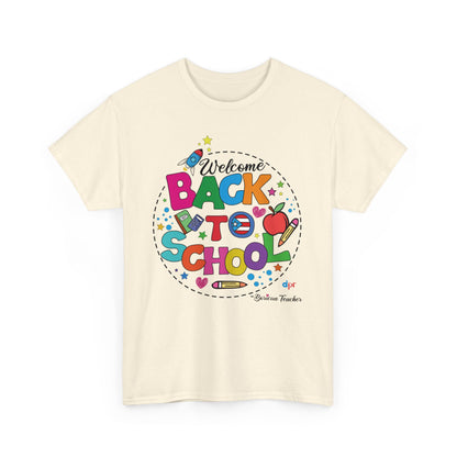 Welcome Back to School Boricua Teacher Heavy Cotton Tee