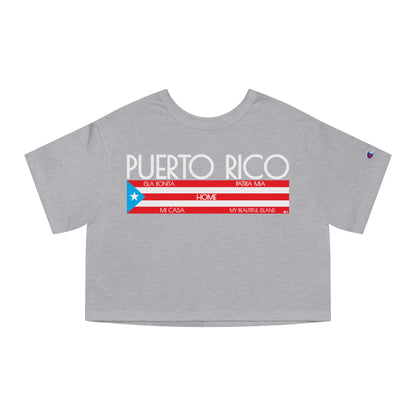Puerto Rico HOME Flowy Cropped Tee