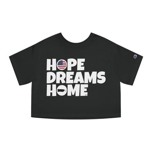 HOPE DREAMS HOME Puerto Rico Flowy Cropped Tee