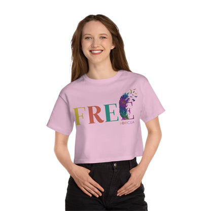 Free BORICUA Flowy Cropped Tee