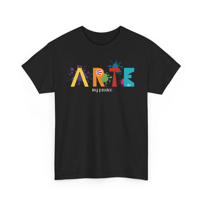 Arte My Passion Bandera Puerto Rico Unisex Heavy Cotton Tee