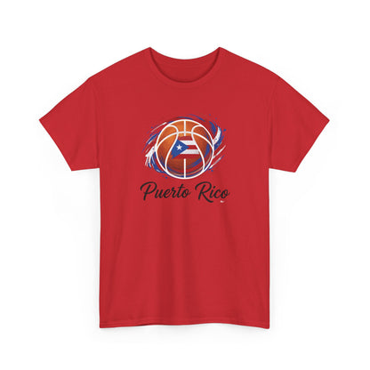 Puerto Rico Basketball Flag | Unisex Heavy Cotton T-Shirt