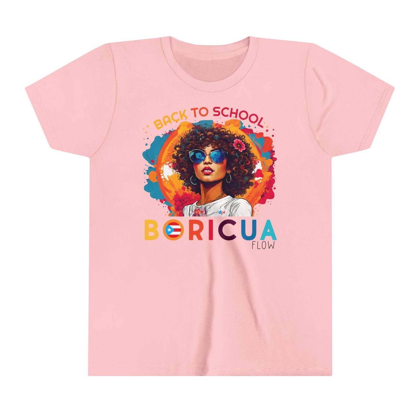 Back to School Boricua Girl Flow Youth Short Sleeve Tee