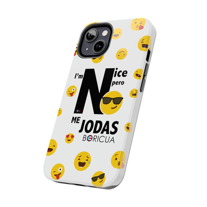 I'm Nice pero No me Jodas White Tough Phone Cases
