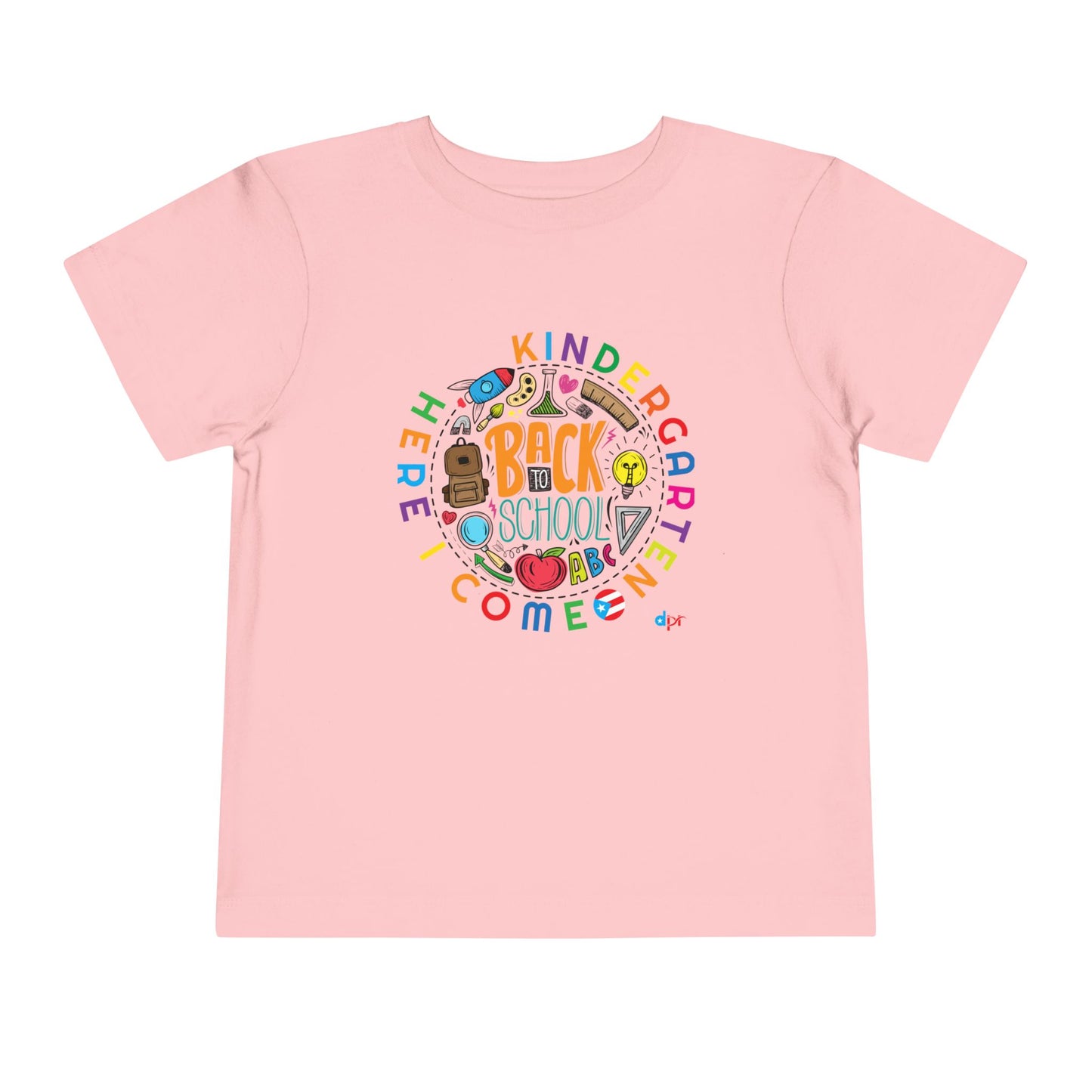 Kindergarten Here I Comer Boricua Toddler Short Sleeve Tee