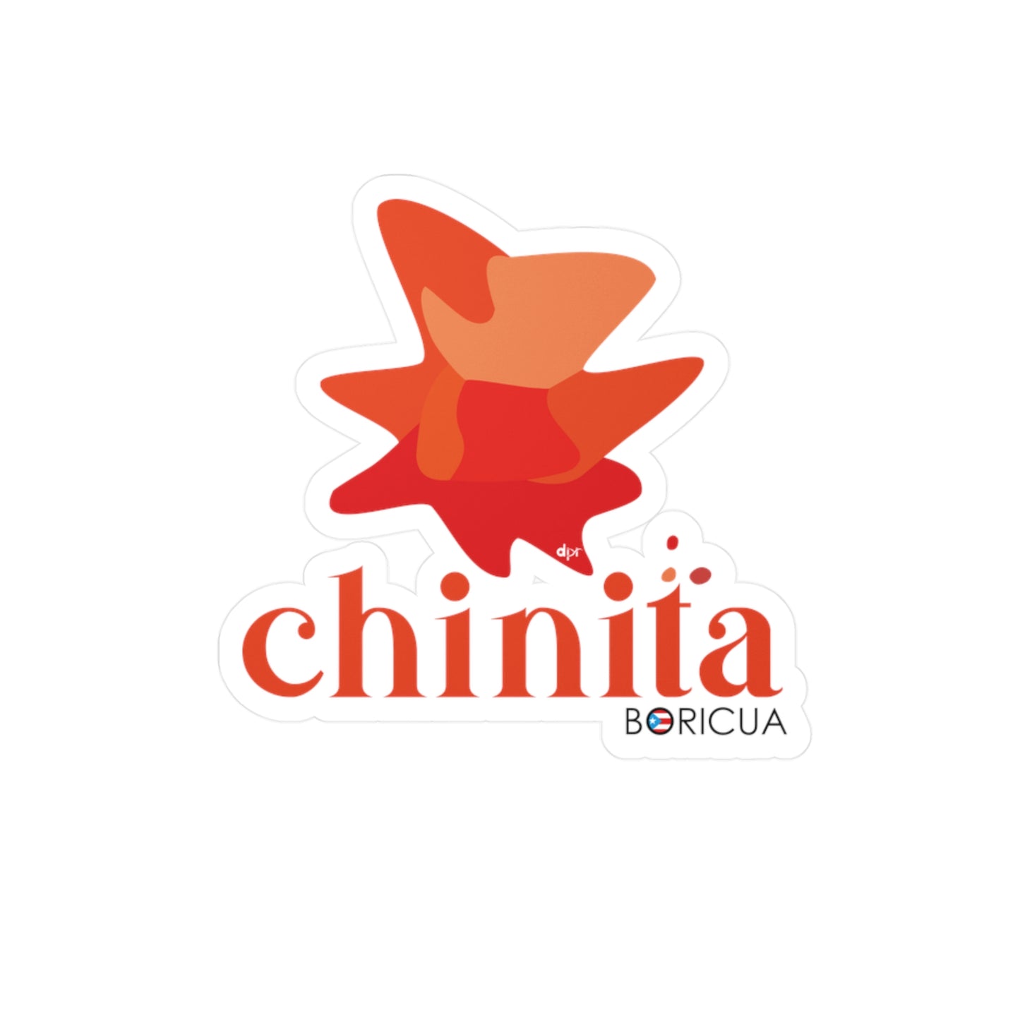 Chinita Boricua Waterproof Kiss-Cut Vinyl Decals