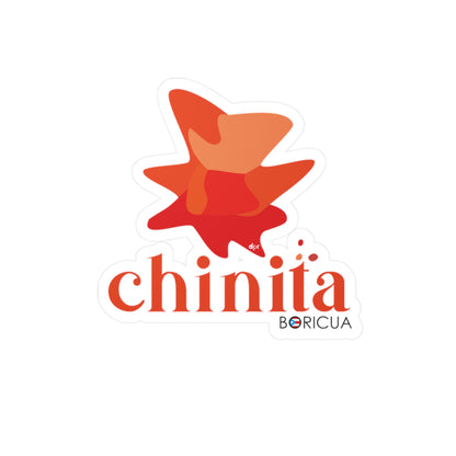 Chinita Boricua Waterproof Kiss-Cut Vinyl Decals