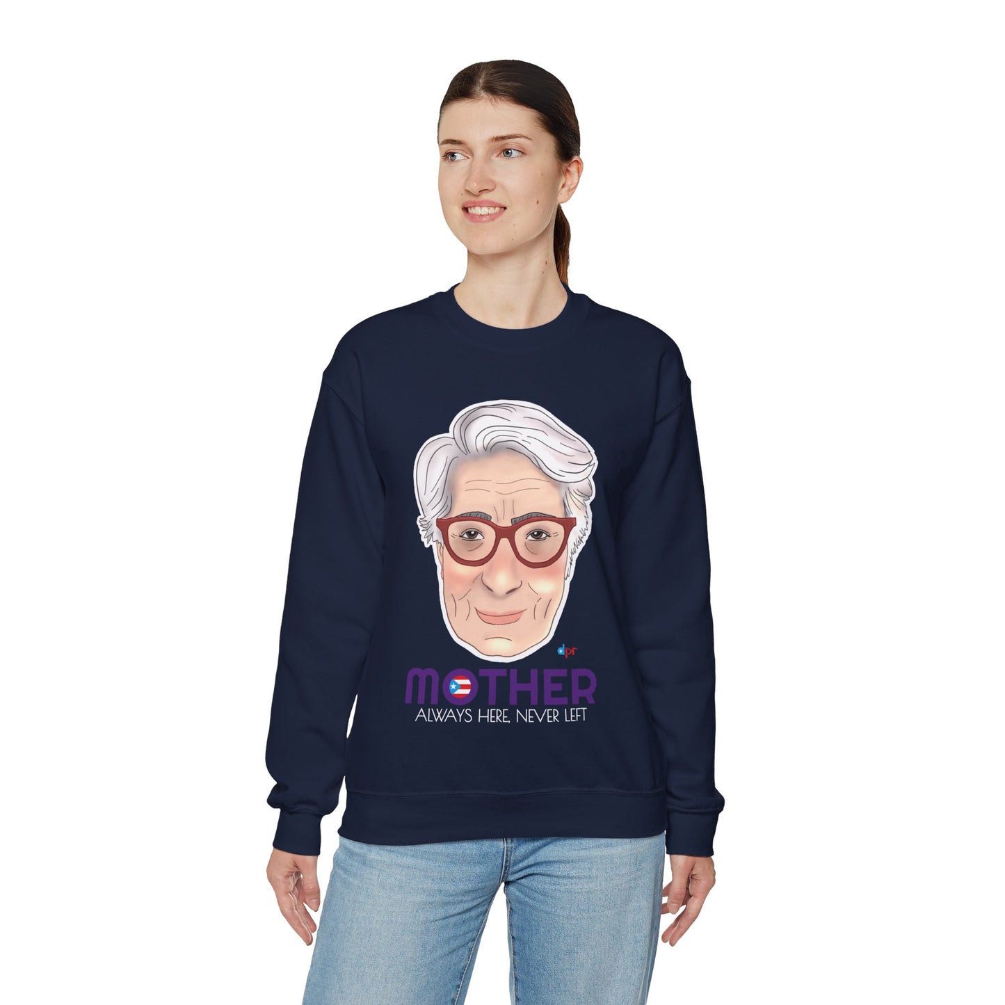 Mamá Boricua Always Here Never Left Heavy Blend™ Crewneck Sweatshirt