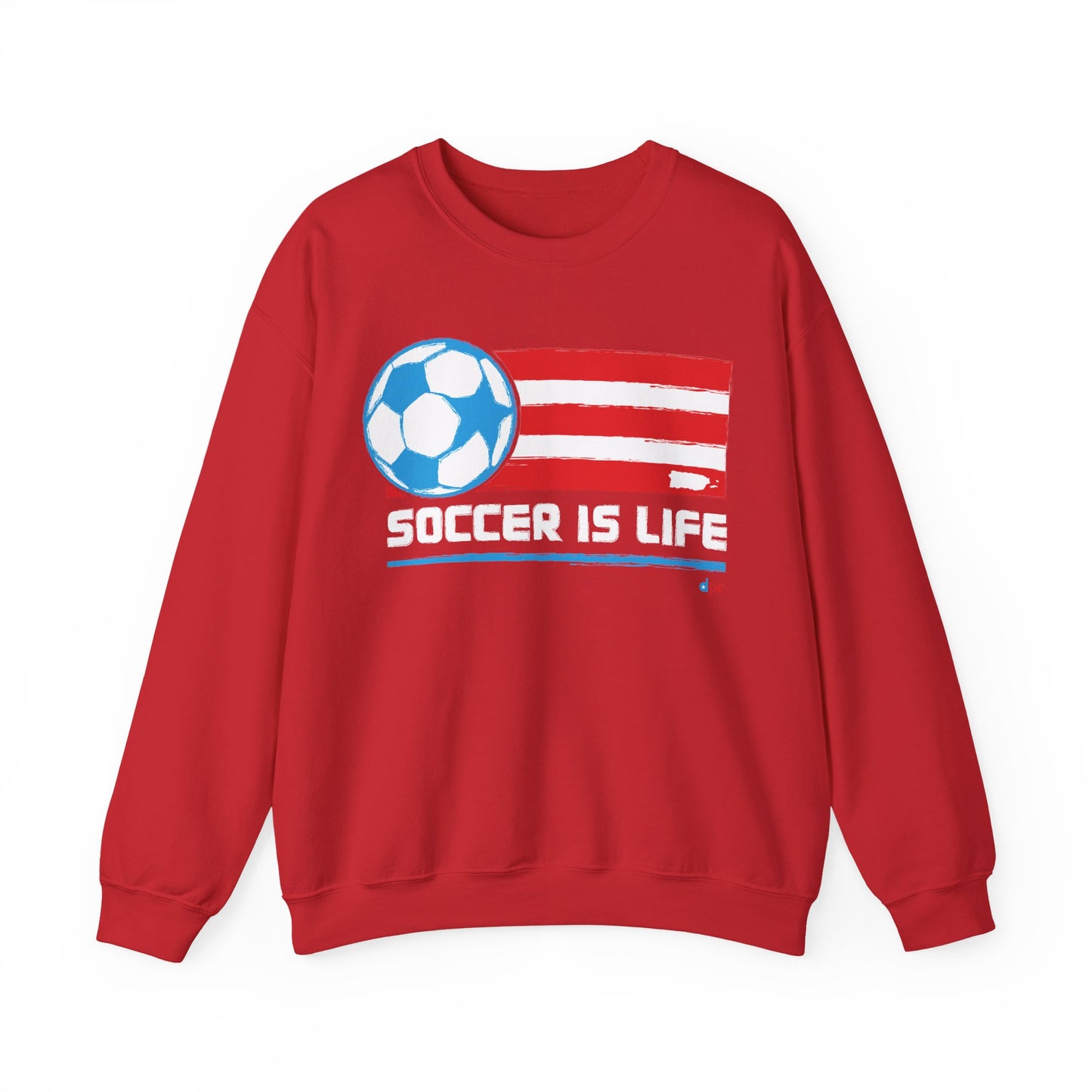 Soccer is life Puerto Rican Flag Heavy Blend™ Crewneck Sweatshirt