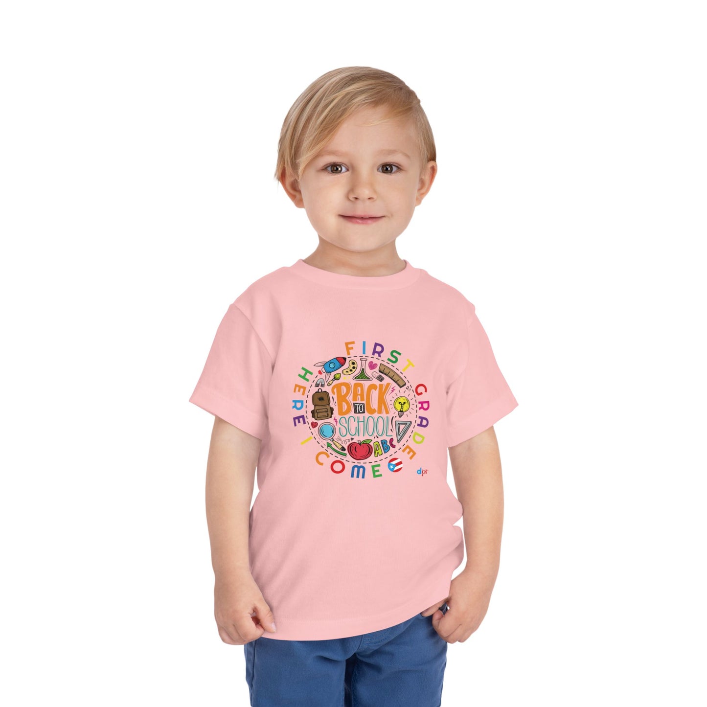 First Grade Here I Come - Back to School Boricua Toddler Short Sleeve Tee
