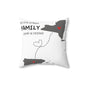 The Love Between Family Knows No Distance New York Spun Polyester Square Pillow