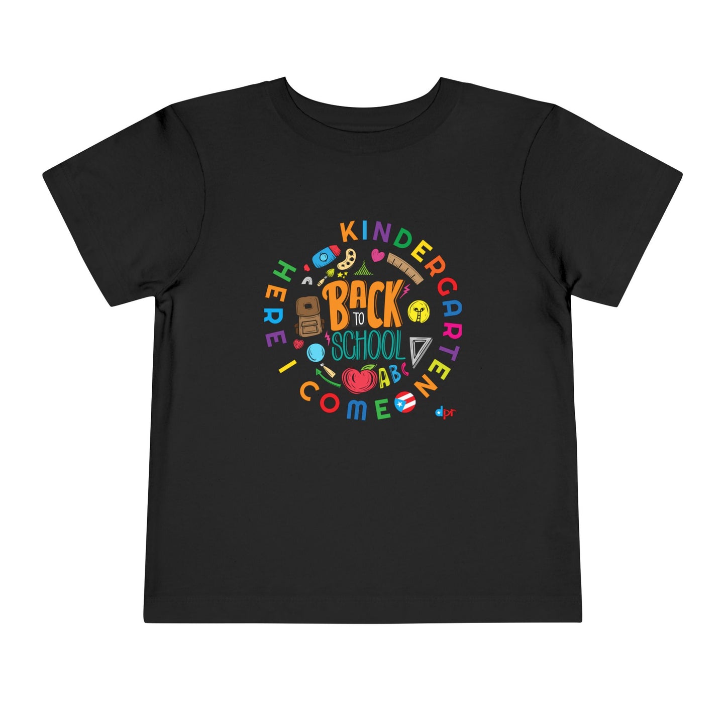 Kindergarten Here I Comer Boricua Toddler Short Sleeve Tee