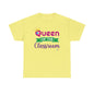 Queen of the Classroom - Back to School Boricua Teacher Heavy Cotton Tee