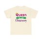 Queen of the Classroom - Back to School Boricua Teacher Heavy Cotton Tee