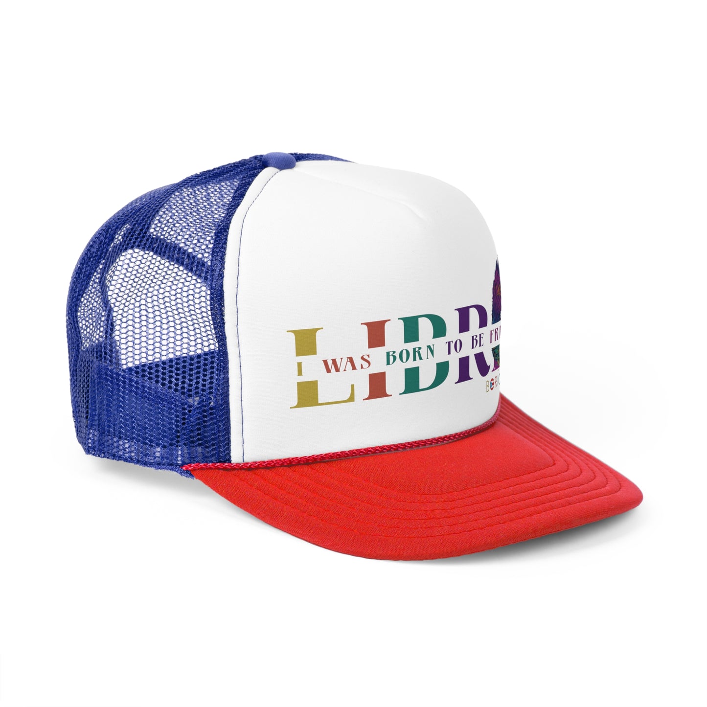 Libre I Was Born to be Free Puerto Rican Pride Trucker Caps FREE SHIPPING