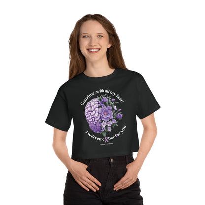 GRANDMA I Will Remember for You  Flowy Cropped Tee