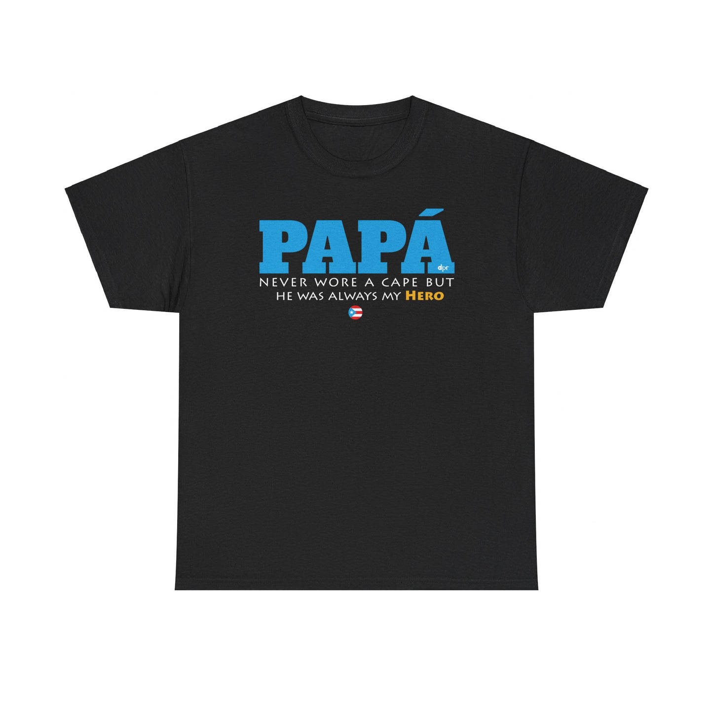 Papá My Hero Blue Heavy Cotton Tee