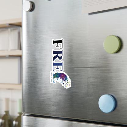 Free BLUE Waterproof Kiss-Cut Vinyl Decals