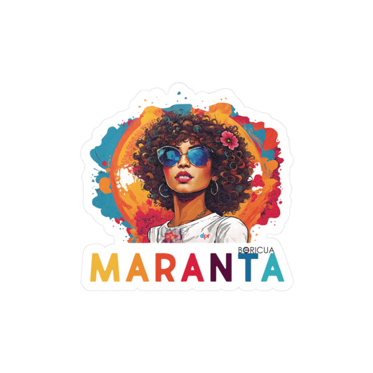 Maranta Boricua Girl Kiss-Cut Vinyl Decals