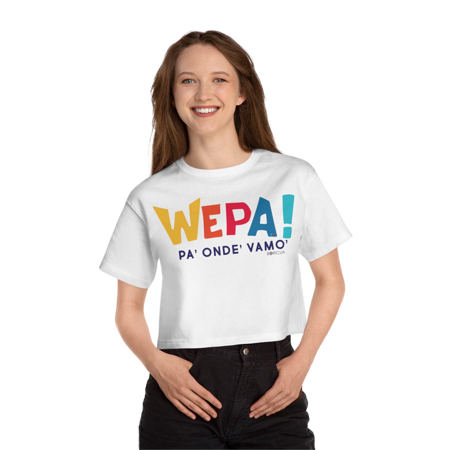 Wepa Boricua Flowy Cropped Tee