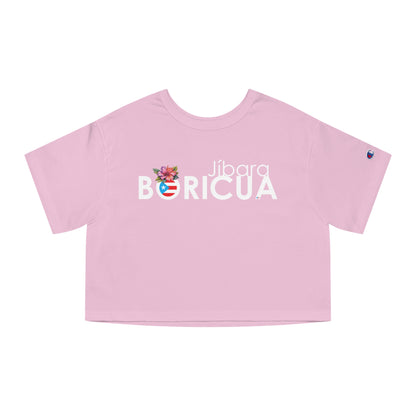 Jíbara Boricua Flowy Cropped Tee